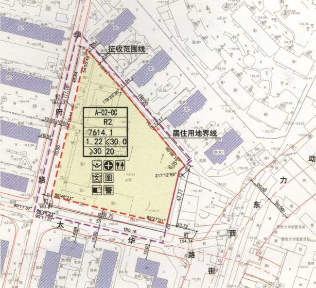 规划指标  规划用地性质二类居住用地；用地面积7614.1平方米